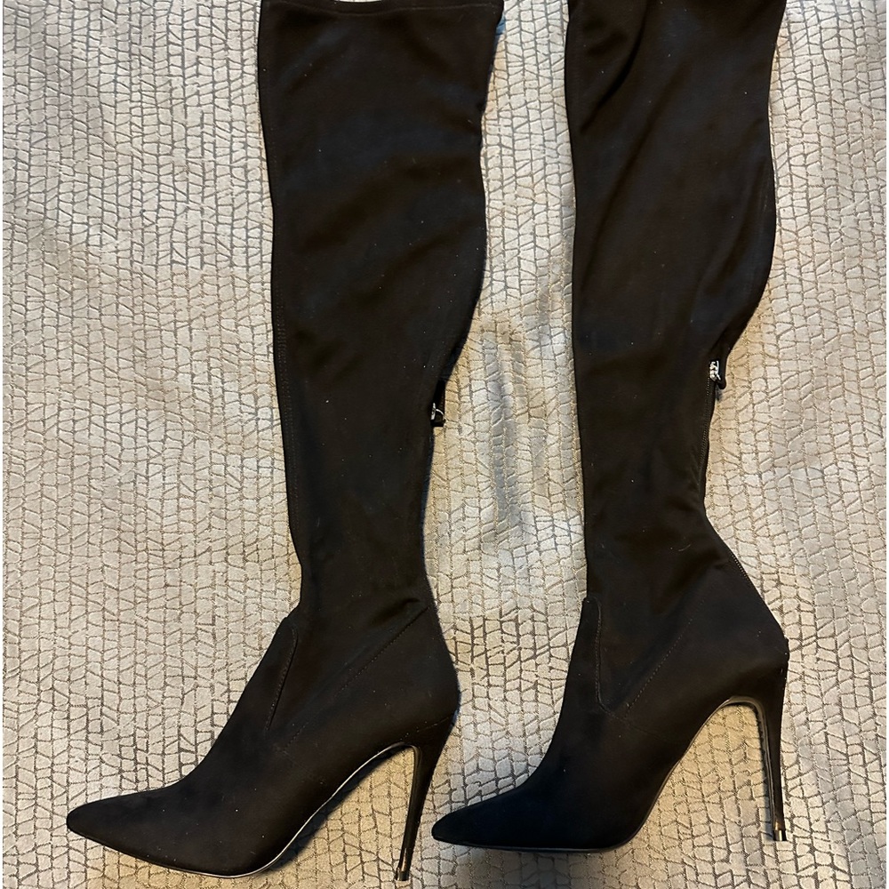 Steve Madden Devine Black Over the Knee Boot